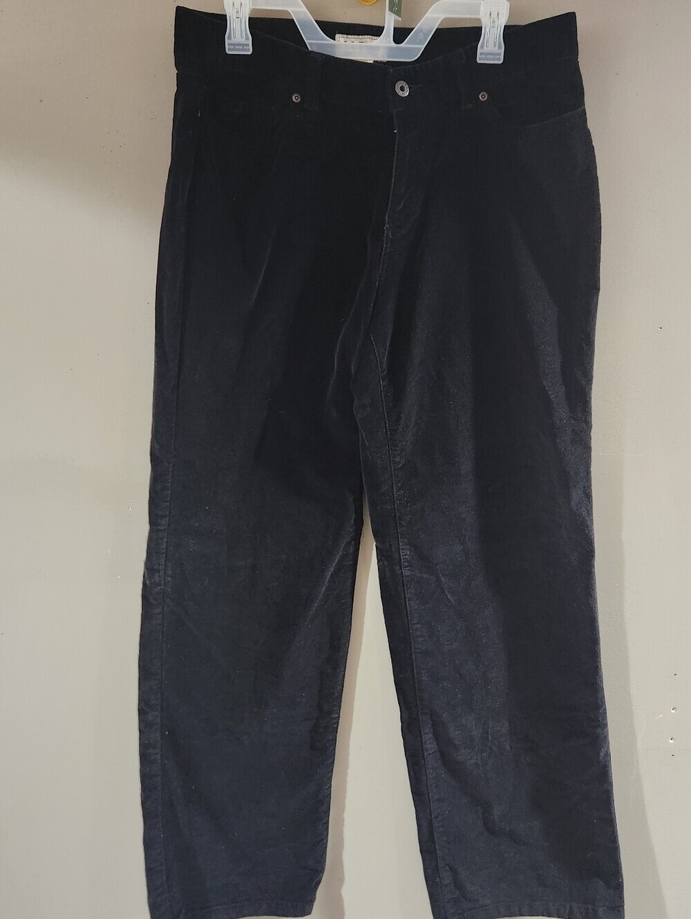 L.L. bean vintage Corduroy straight wide leg black size 14